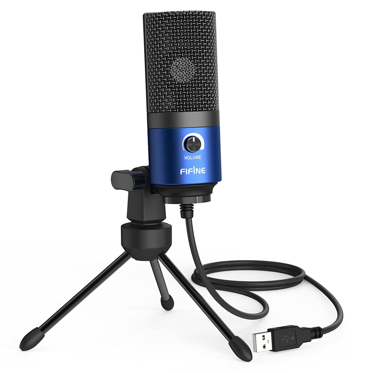 Fifine Usb Computer Microphone For Recording Youtube Video Voice Over Vocals For Mac & Pc, Condenser Mic With Gain Control For H