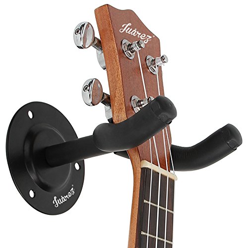 Jurez JRZ100 Guitar Wall Hanger/Mount/Holder/Hook/Stand/Rack for Acoustic/Electric/Bass Guitars, with Fittings/Accessories, Blac