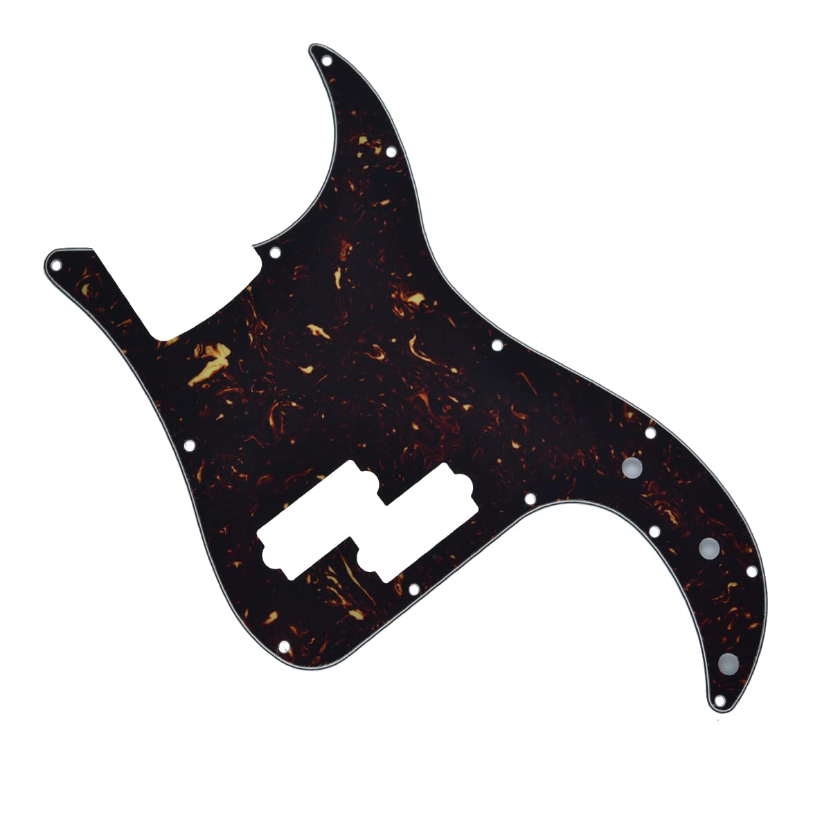 Kaish 13 Hole P Bass Style Pickguard Pb Scratch Plate Bass Pickguard For Precision P Bass Made In Usa/Mexico Dark Tortoise