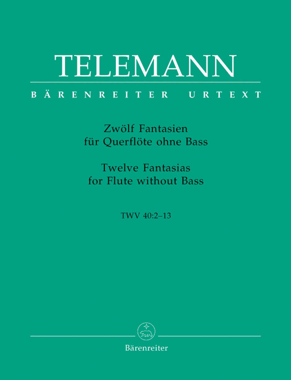 GEORG PHILIPP TELEMANN : 12 FANTAISIES POUR FLUTE TRAVERSIERE SANS BASSE TWV 40:1-12