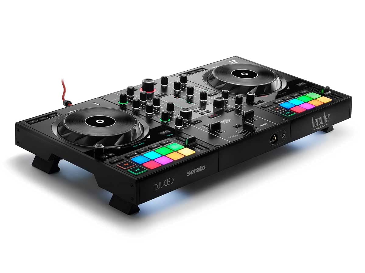 Hercules DJ Control Inpulse 500: 2-Deck USB DJ Mixer Controller For Serato DJ And DJUCED (Included), Black