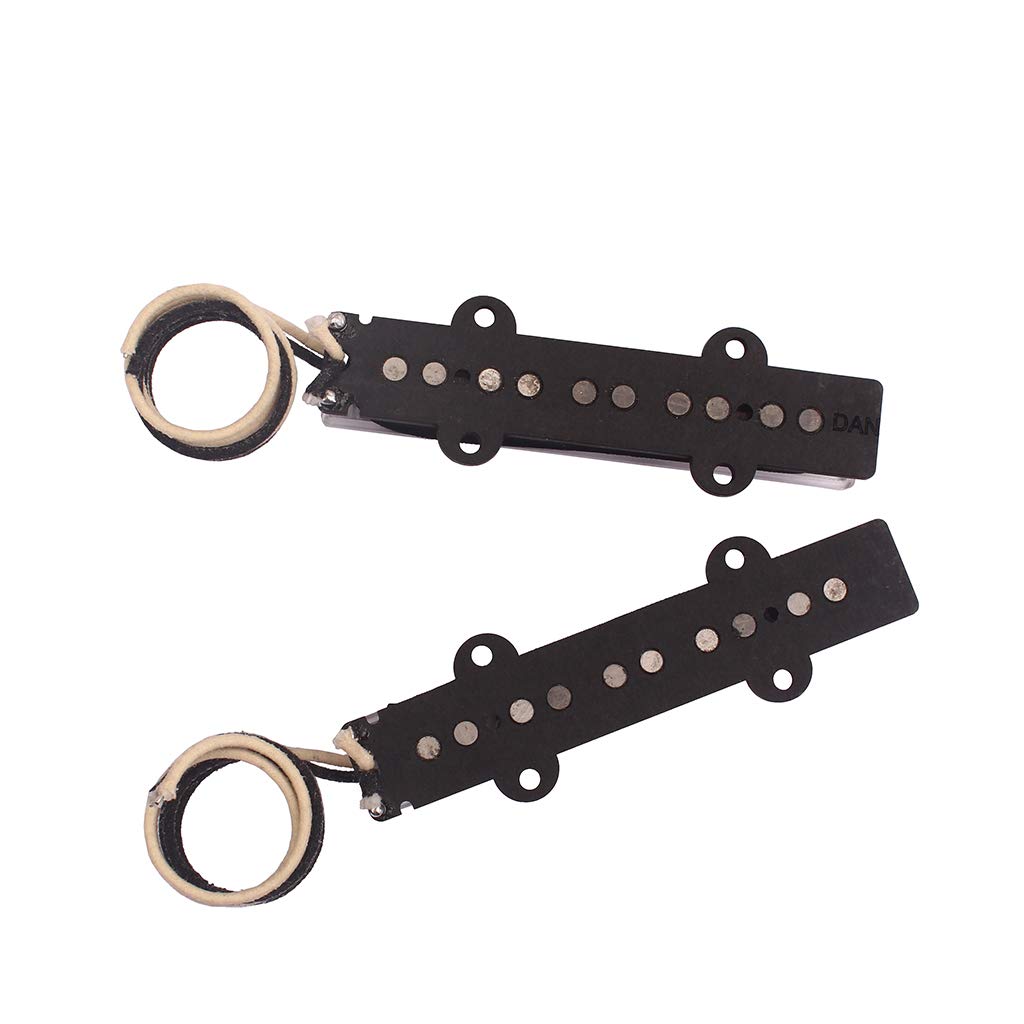 Alnicov 2 Pcs Bass Pickup Humbucker Pickup Set, Open Bridge Pickup for 5 String Jazz Bass JB Electric Bass Guitar