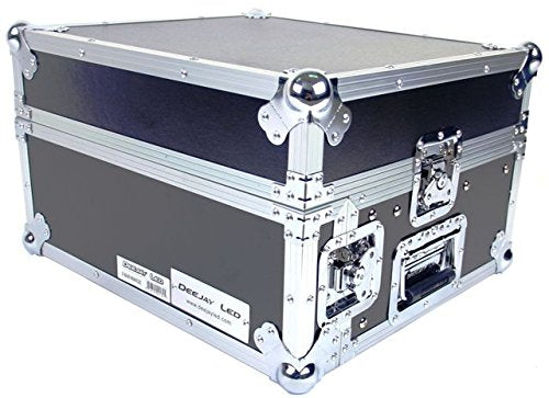 Fly Drive Case 8u Space Slant Mixer Rack / 2 u Space Vertical Rack System with Full AC Door