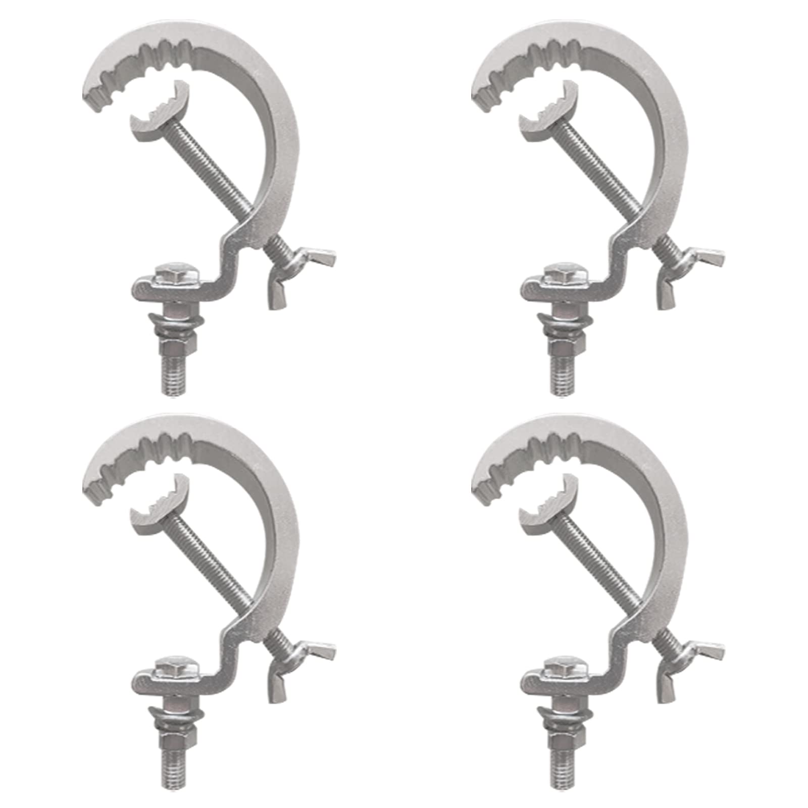Stage Light Clamp Hook,with Anti-Injury Clip Aluminum Alloy Truss Clamp for DJ Lights Par Spotlight Moving Head Light Pole Mount