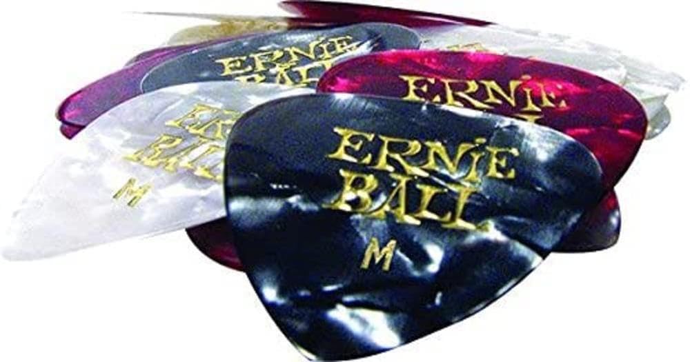 Ernie Ball Guitar Picks, Medium, Assorted Perloid, 24-Pack (P09166)