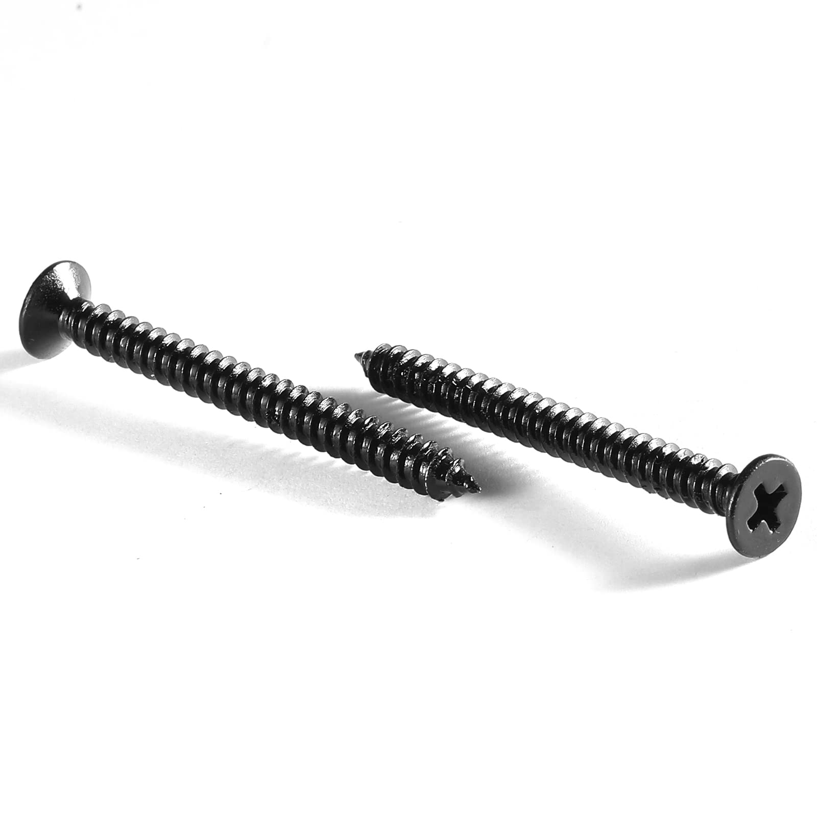 14 X 1-34 Wood Screw 100Pcs 18-8 (304) Stainless Steel Screws Flat Head Phillips Fast Self Tapping Drywall Screws Black Oxide By