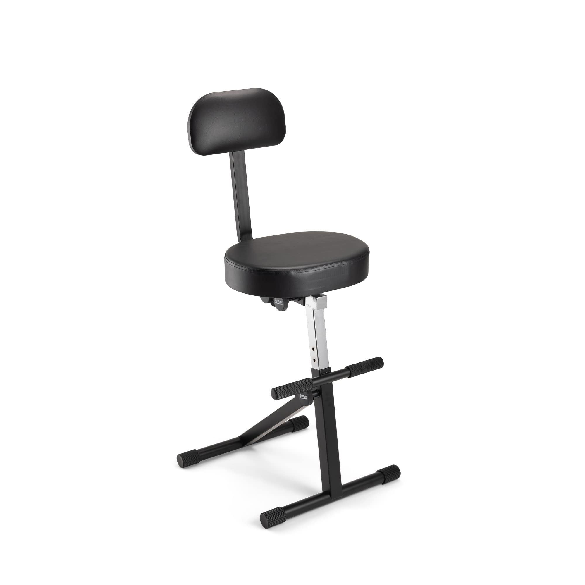 On-Stage DT8500 Guitar/Keyboard Throne (Seating for Keyboards, Pianos, Synths, Organs, and Guitars, Adjustable Height, Padded Ba