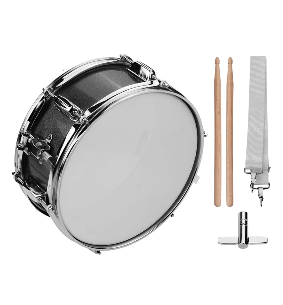 Sunydog 12inch Snare Drum with Drumsticks Shoulder Strap Drum Key, Percussion Instrument for Students Beginners, Portable Marchi