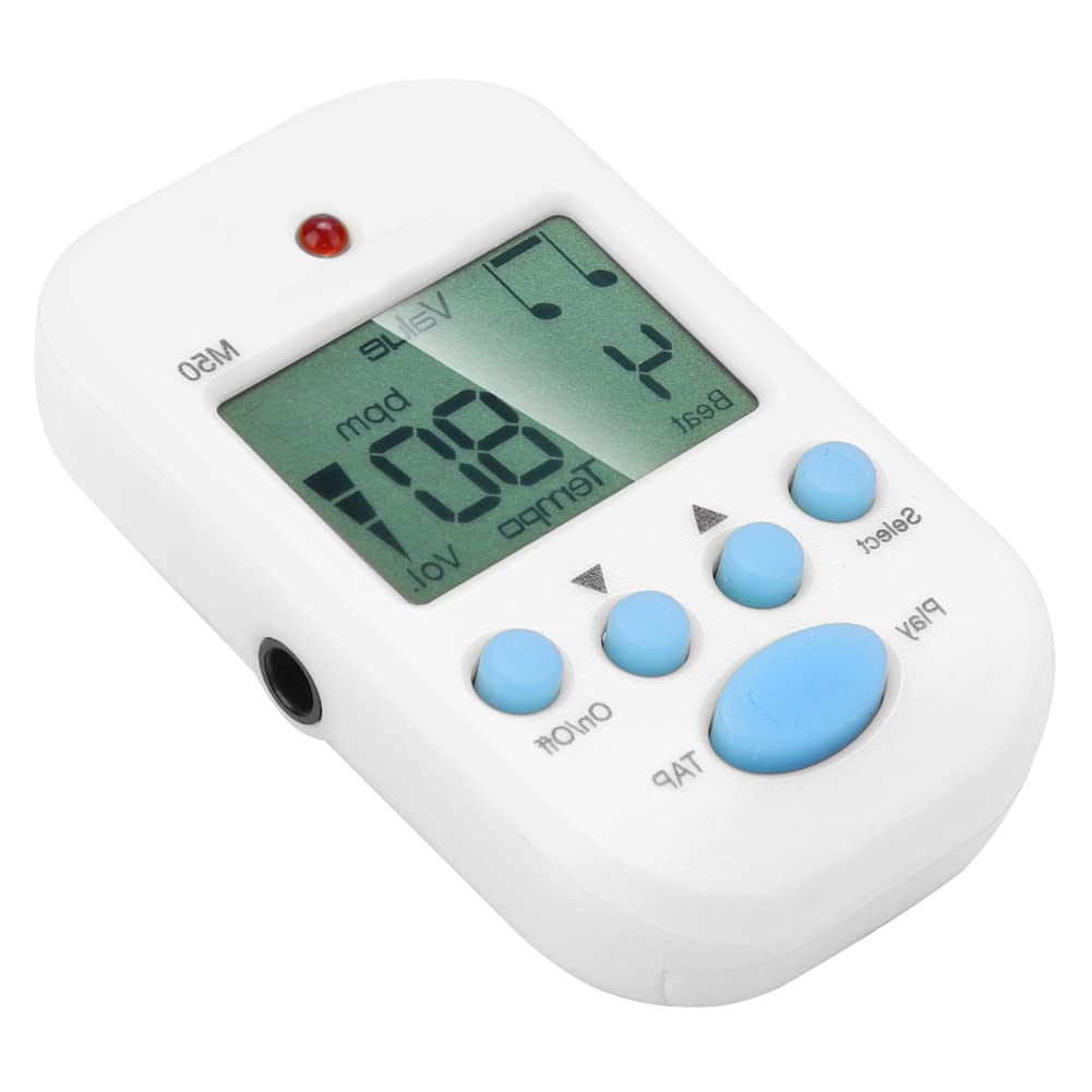 Hozee Metronome, Sturdy and Durable Digital Beat Tempo, for Professionals Guitar(White)
