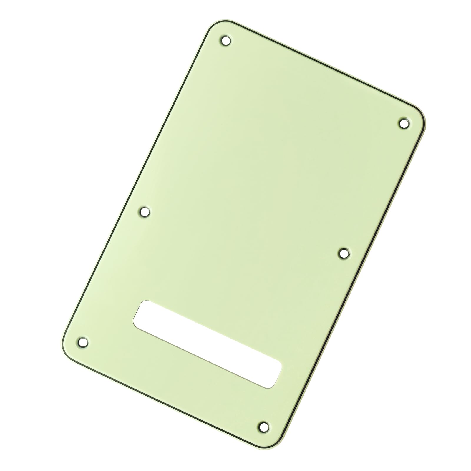 Banworks Electric Guitar 3 Ply Backplate 6-Hole Trem Tremolo Cover for USA/Mexican Fender Standard Strat ST JT/HGB-01 Mint Green