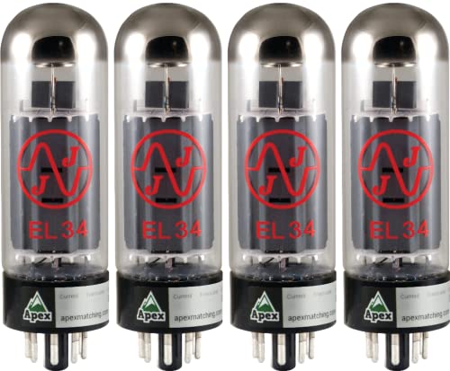 Jj El34 Burned In Vacuum Tube, Apex Matched Quad