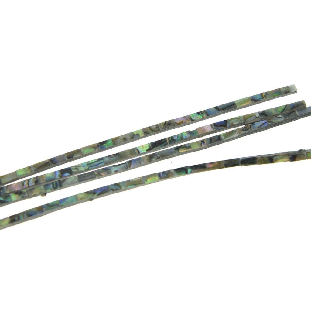 KAISH Pack of 2 Real New Zealand Abalone Shell Binding Purfling Strips for Guitar Ukulele 800mm*2mm*1.5mm