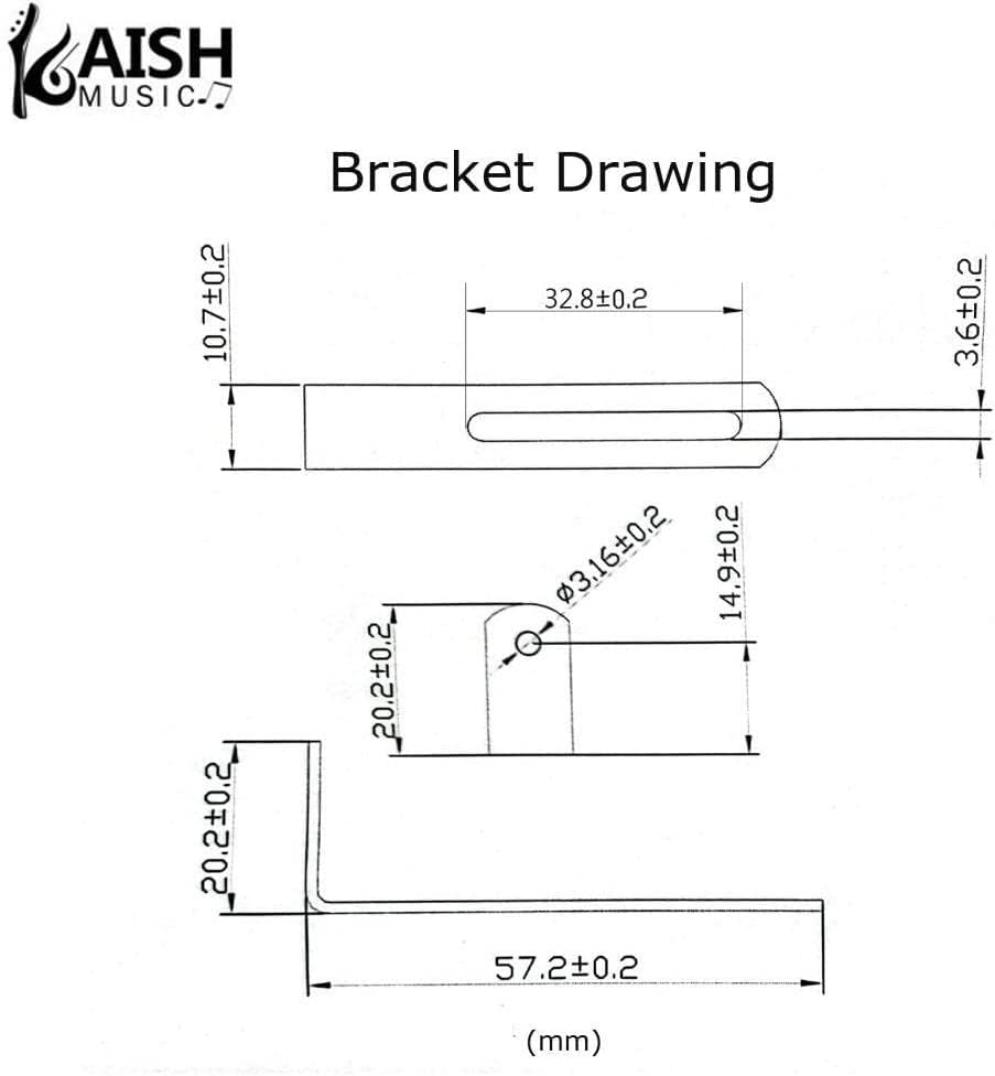 Dopro LP Guitar Pickguard and LP Stainless Steel Bracket with Black Steel Mounting Screws for USA Les Paul Black pearl
