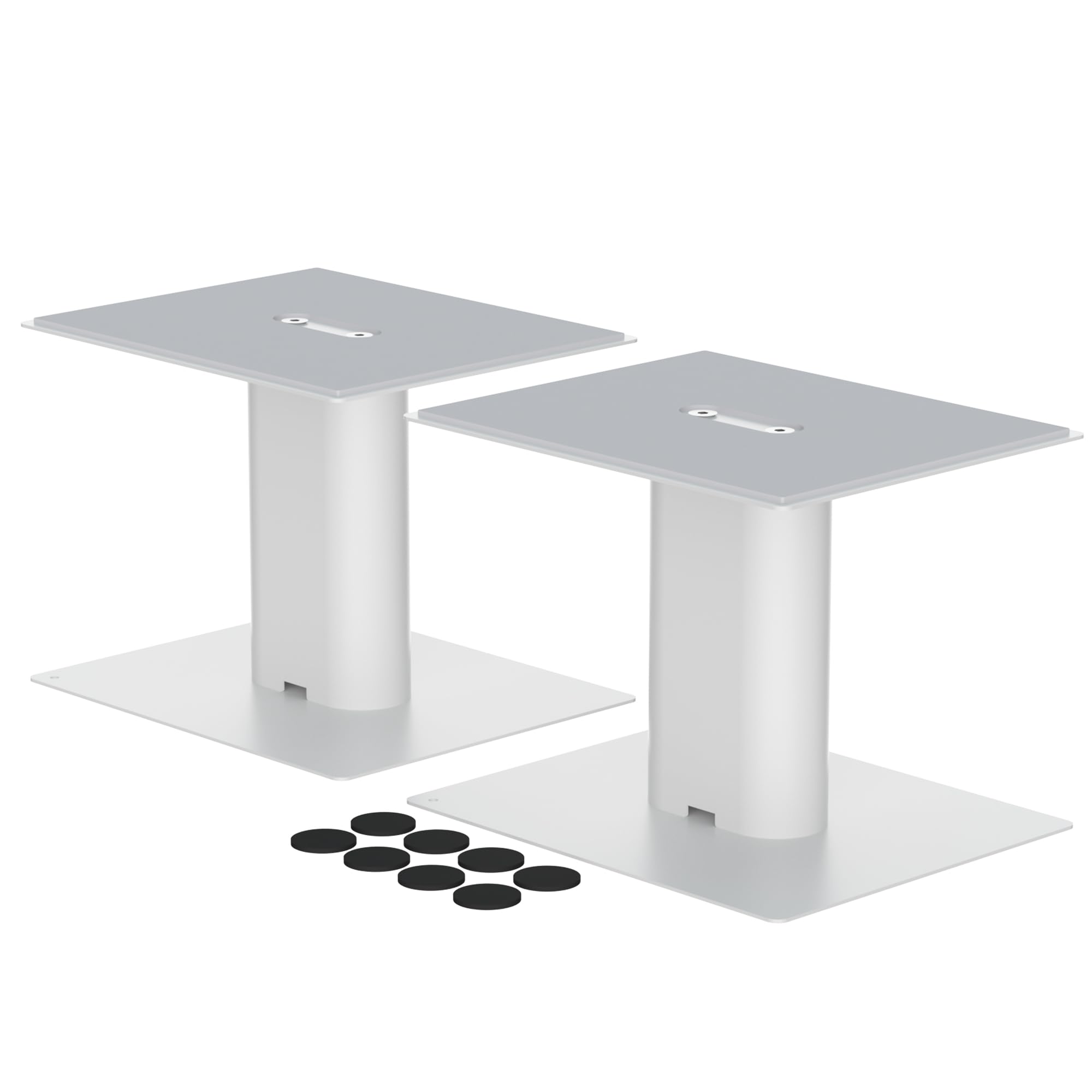 Suptek 7.9 x 6.5 Desktop Speaker Stands - Pair for Bookshelf & Desktop Speakers - 6.1 Height - Sturdy Base for Studio Monitors, 