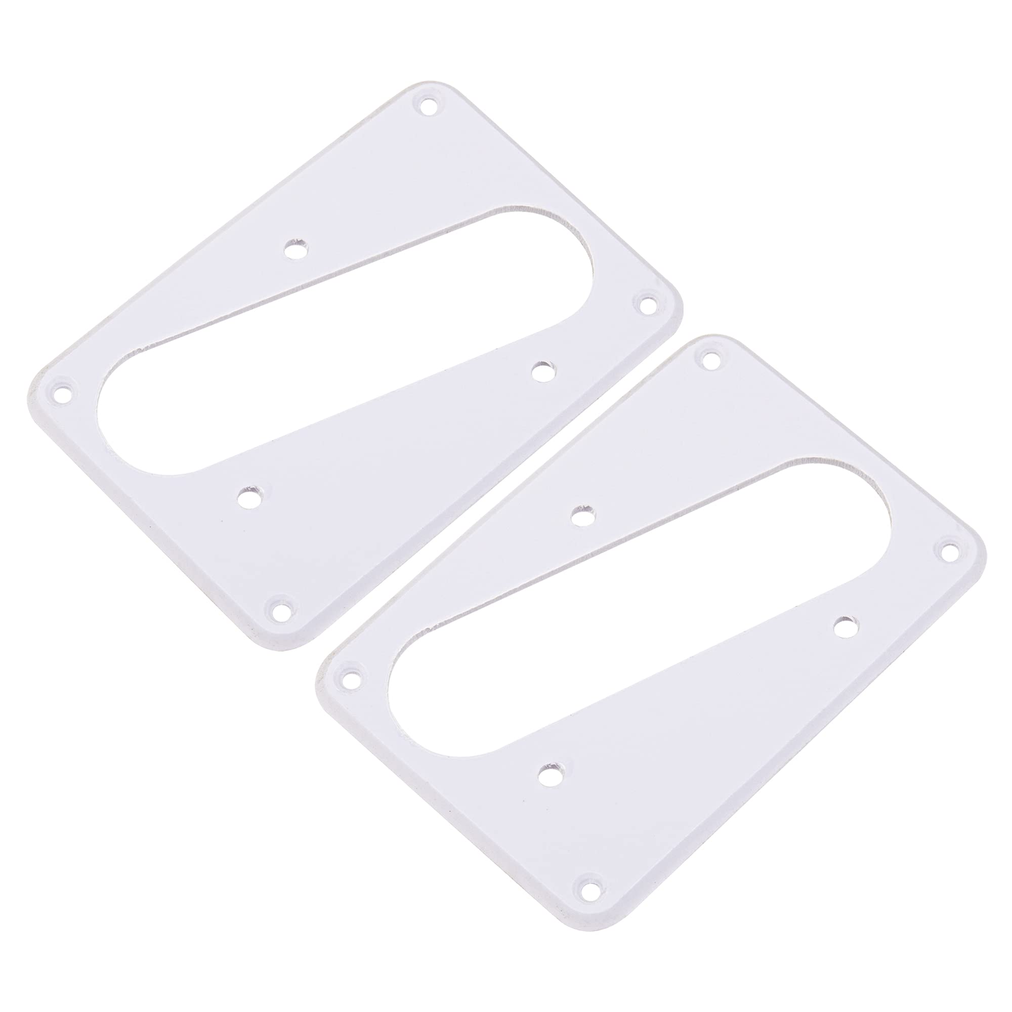 2Pcs Yootones Guitar Single Coil Pickup Mounting Ring Compatible With Humbucker Cover Plate Rings Electric Guitars (White)