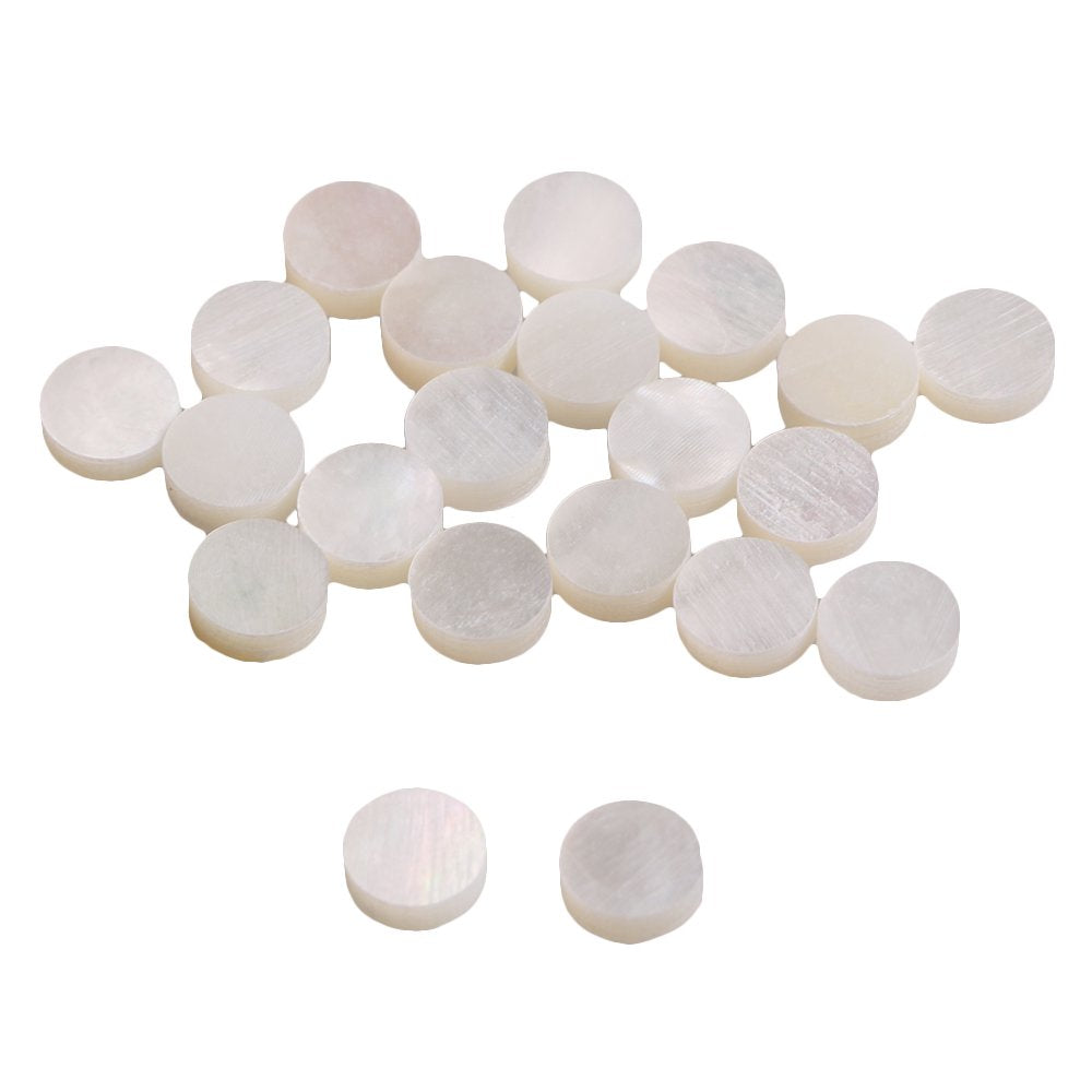 Szzijia White Mother Of Pearl Shell Dot Fret Inlay Maker 6Mm For Guitar Fingerboard (Pack Of 20)