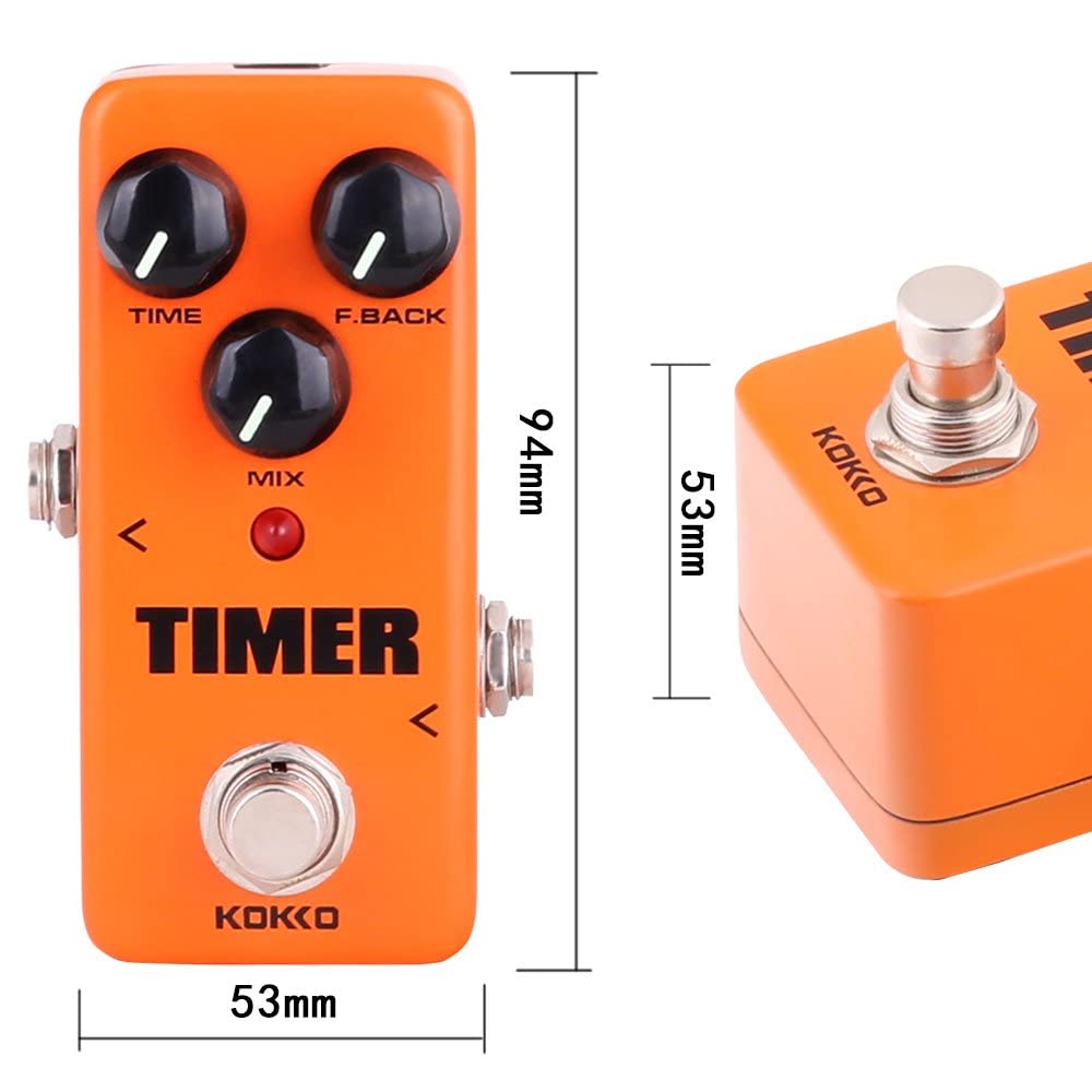 Guitar Mini Effects Pedal Timer - Digital Delay Effect Sound Processor Portable Accessory for Guitar and Bass, Exclude Power Ada