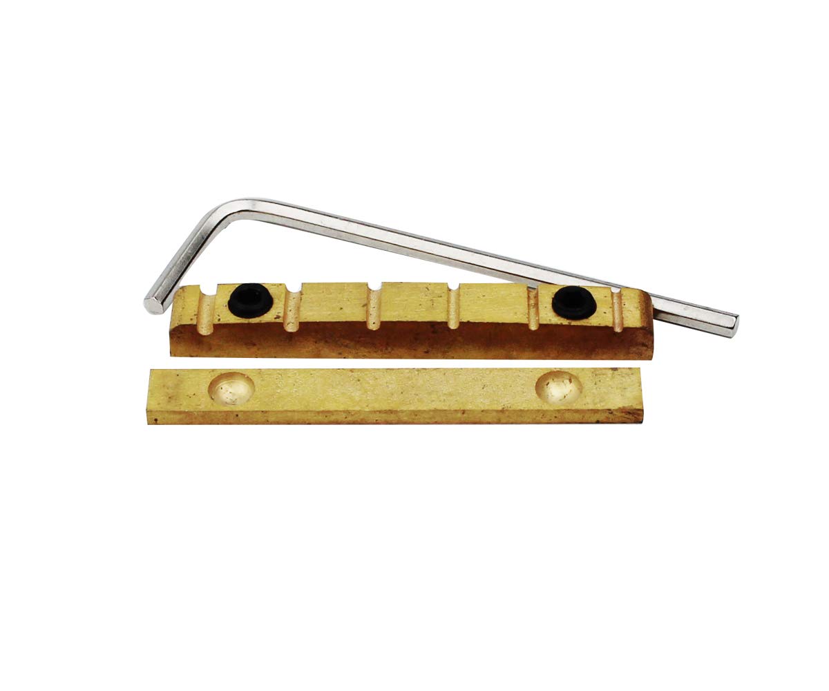 Guyker 43Mm Adjustable Guitar Nut - Bell Brass Nut (43 X 5Mm) Split Regulation Replacement Parts Compatible With Gibson Les Paul