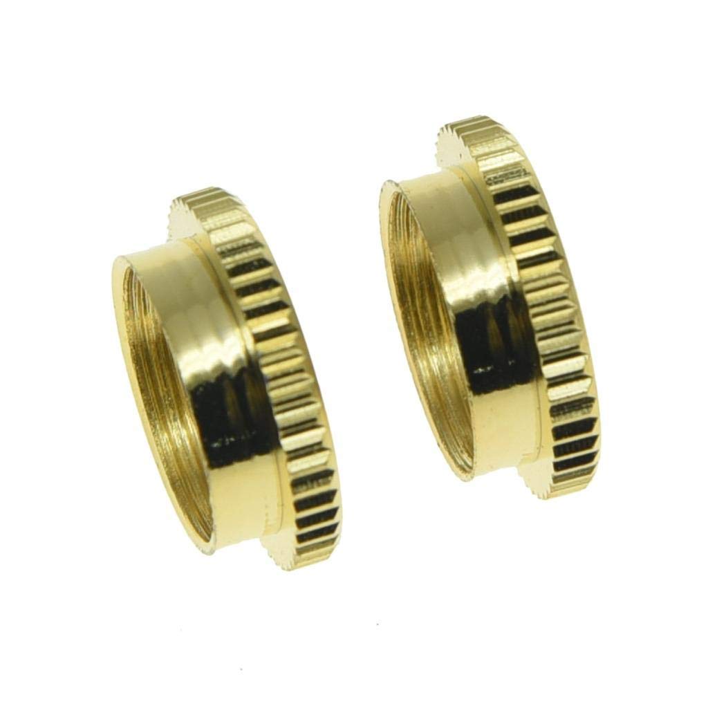 KAISH 2x American Fine Knurled Deep Nut Guitar Toggle Switch Nut Swtich Deep Nut for Les Paul Guitars with Switchcraft Switch Go