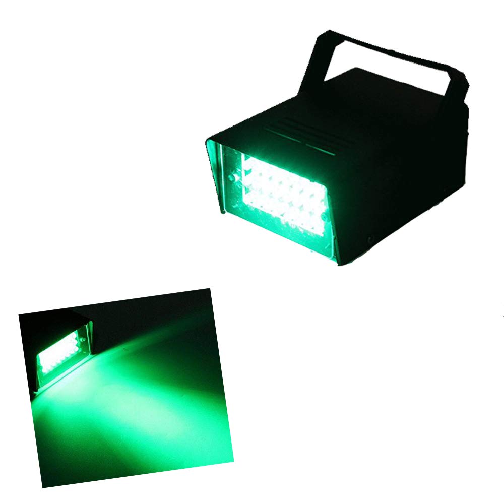 Led Green Strobe Lights Adjustable Speed Control Stage Light Dance Strobe Lights with Super Bright 24 LEDs Flash Party Lighting 