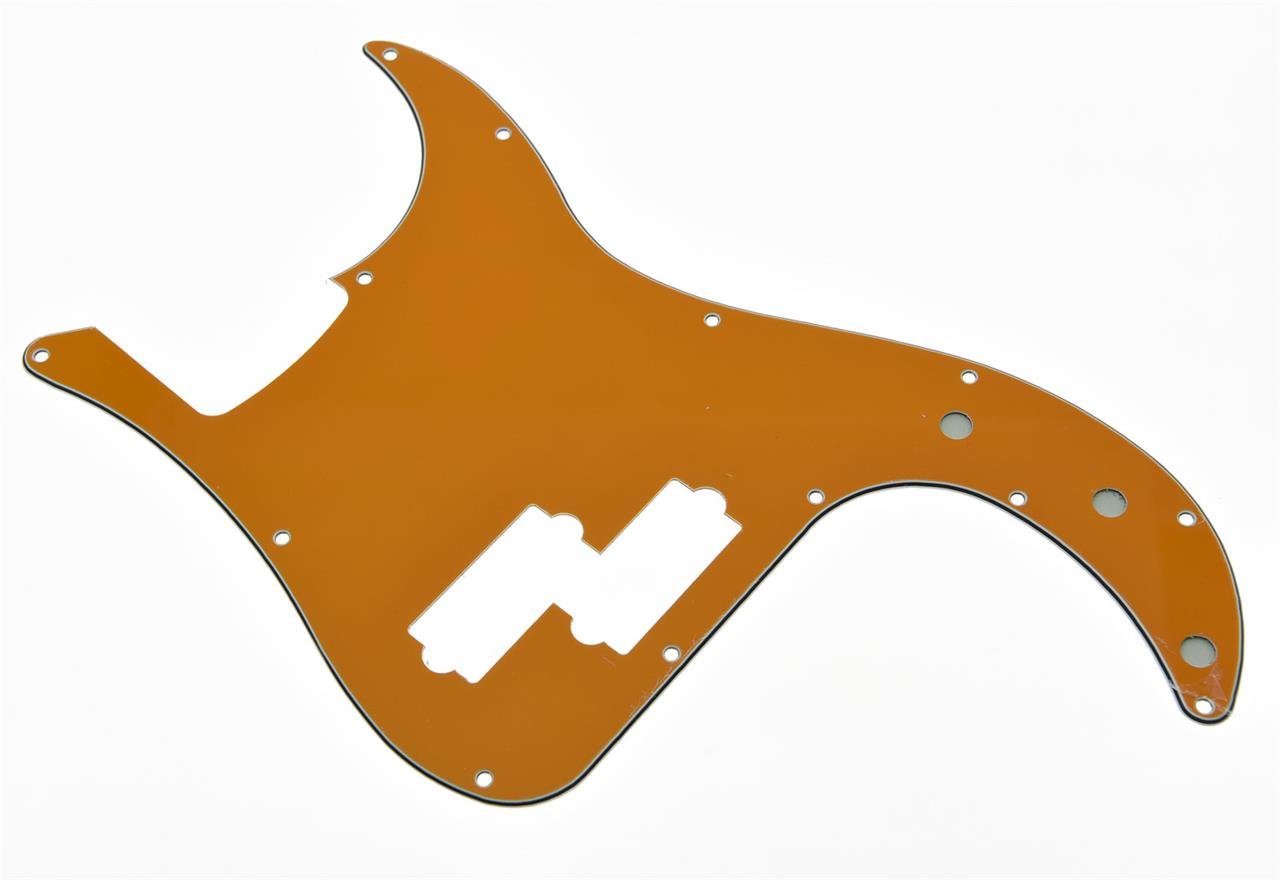 Kaish 13 Hole P Bass Style Pickguard Pb Scratch Plate Bass Pickguard For Usa/Mexico Precision P Bass Orange 3 Ply