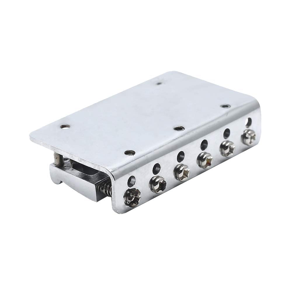 Hordion 65mm Hardtail Bridge Top Load Guitar Saddle Tailpiece for 6 String Tele Strat Style Electric Guitar
