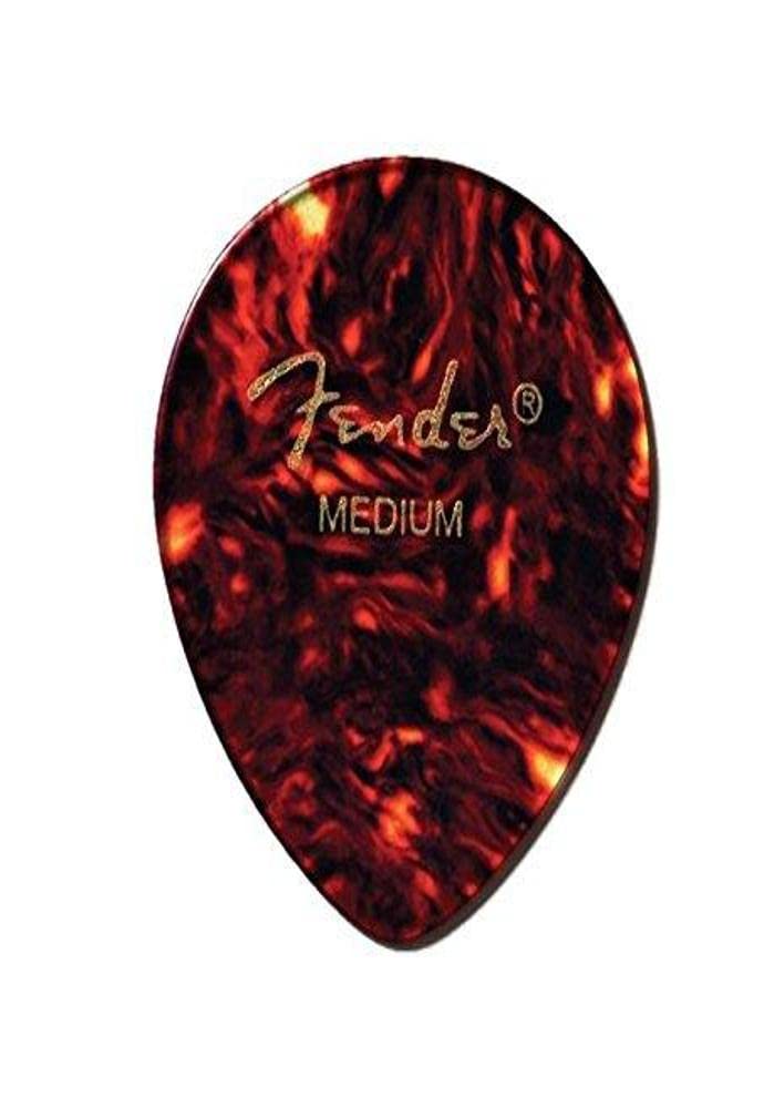 Fender Classic Celluloid Guitar Picks 347 Shape, Guitar Accessories, Tortoise Shell, Thin, 12-Pack