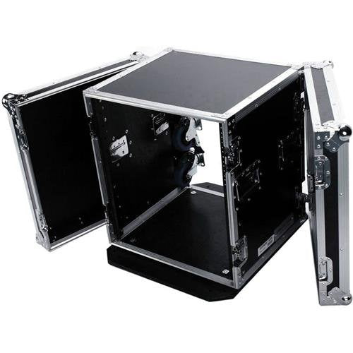 Fly Drive Case For 19-in Width DJ Amplifier or Similarly Sized Equipment w/Laptop Shelf w/Wheels