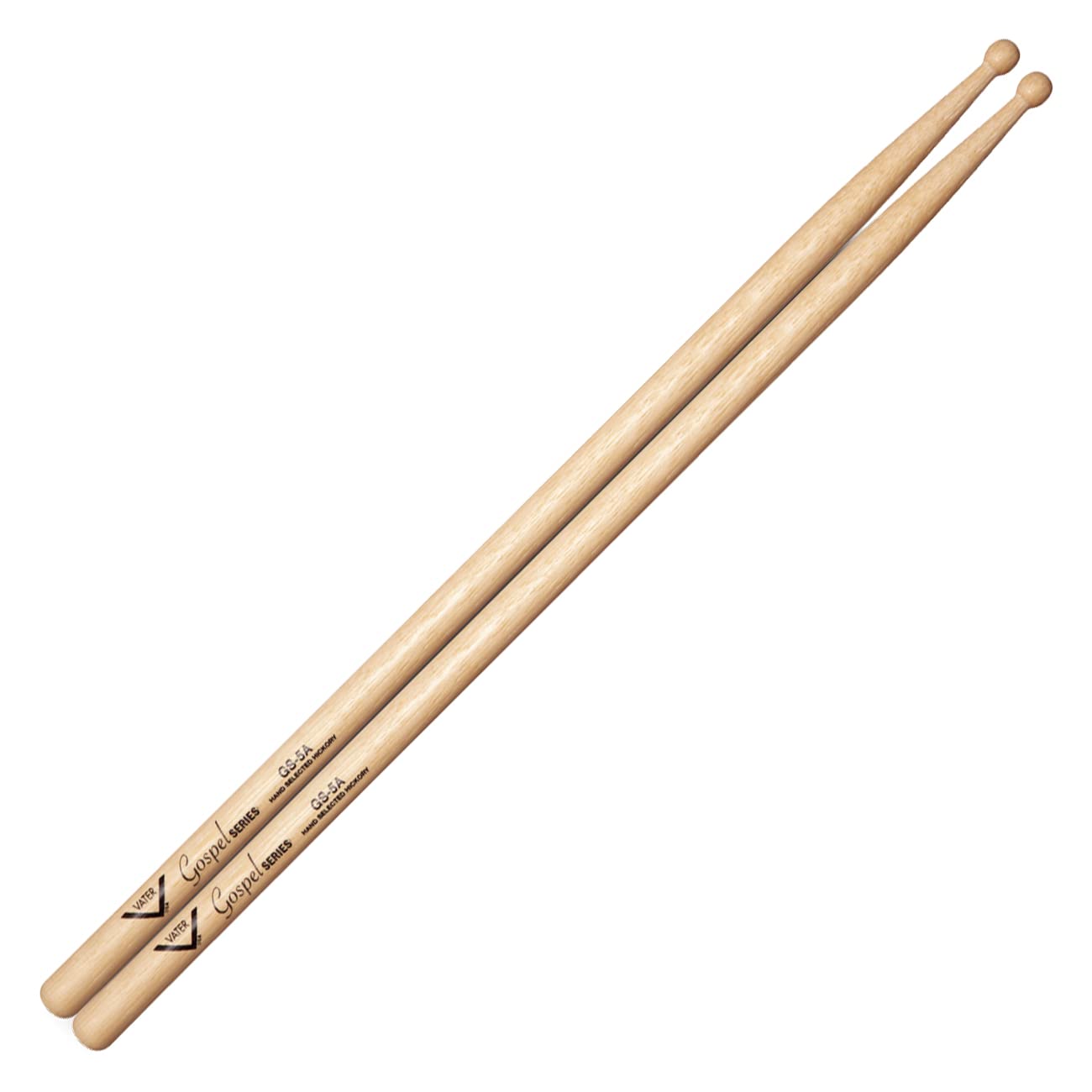 Vater Gospel Series 5A Hickory Wood Tip Drum Sticks, Pair