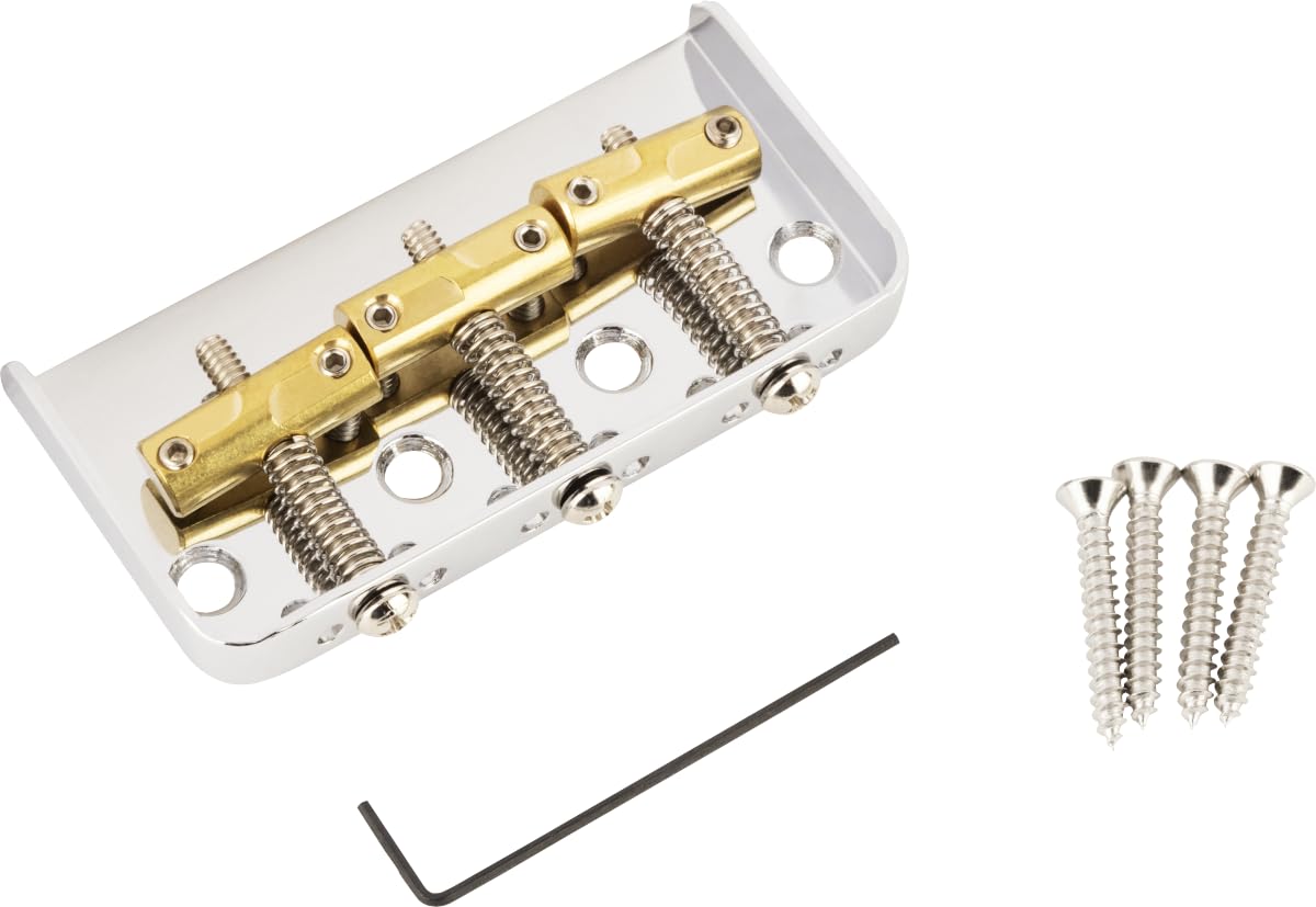 Fender 3-Saddle Custom ''Cut-Off'' Vintage-Style Tele Bridge with Compensated Brass Saddles,