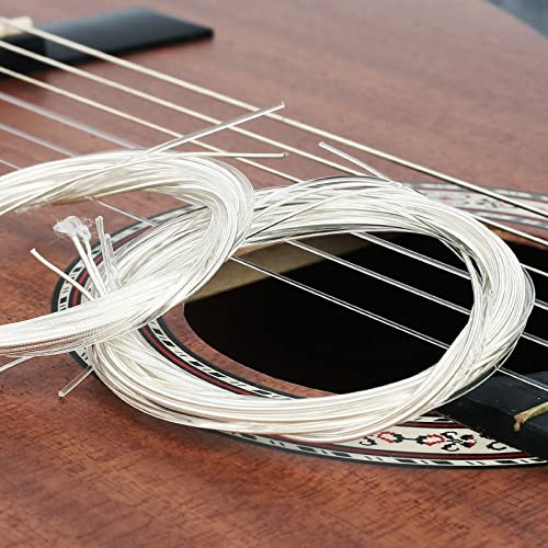 TUOREN 5 Sets of 6 String Guitar Strings Replacement Nylon String for Classical Guitar (3 Clear Nylon and 3 Nylon Core Alloy Win