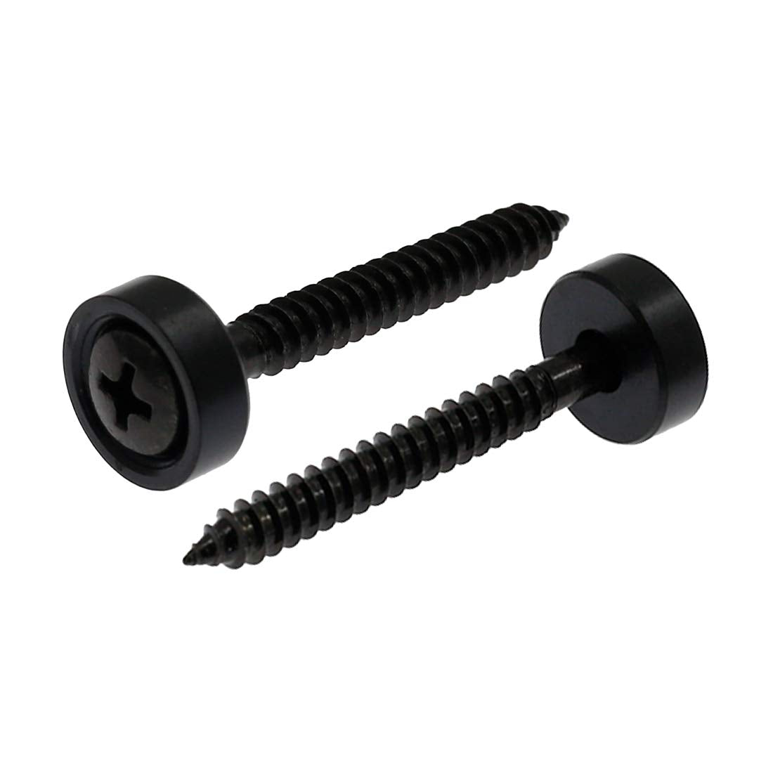 Hordion 4Pcs Guitar Neck Mounting Screws Ferrules Bushings Bolts for Electric Acoustic Guitar Bass, Black