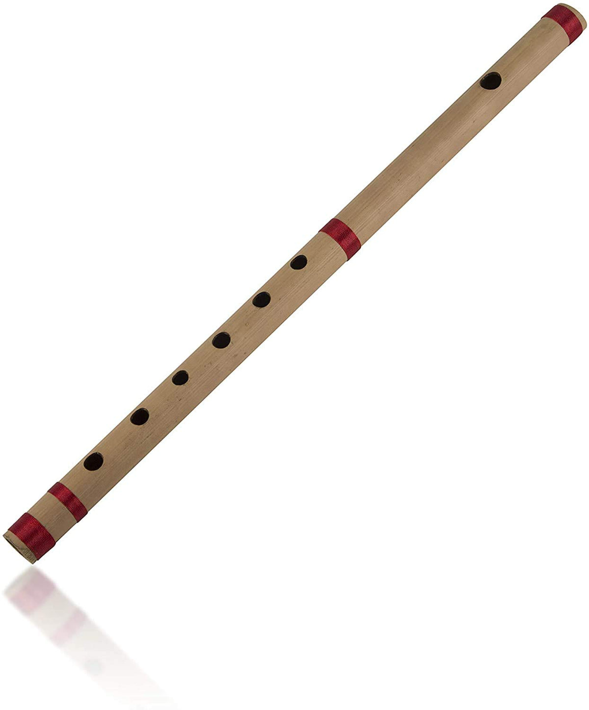 17 Inch Authentic Indian Wooden Bamboo Flute In 'A' Key Fipple Woodwind Musical Instrument Recorder Traditional Bansuri Handcraf