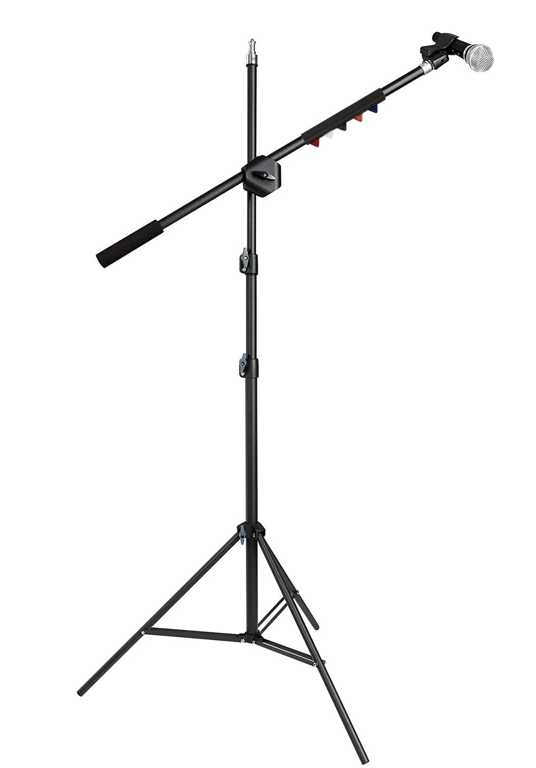 TUOREN Rubber Guitar Picks Holder Clamp Clip Microphone Stand Pickholder Contains 5 Guitar Picks 2 Set