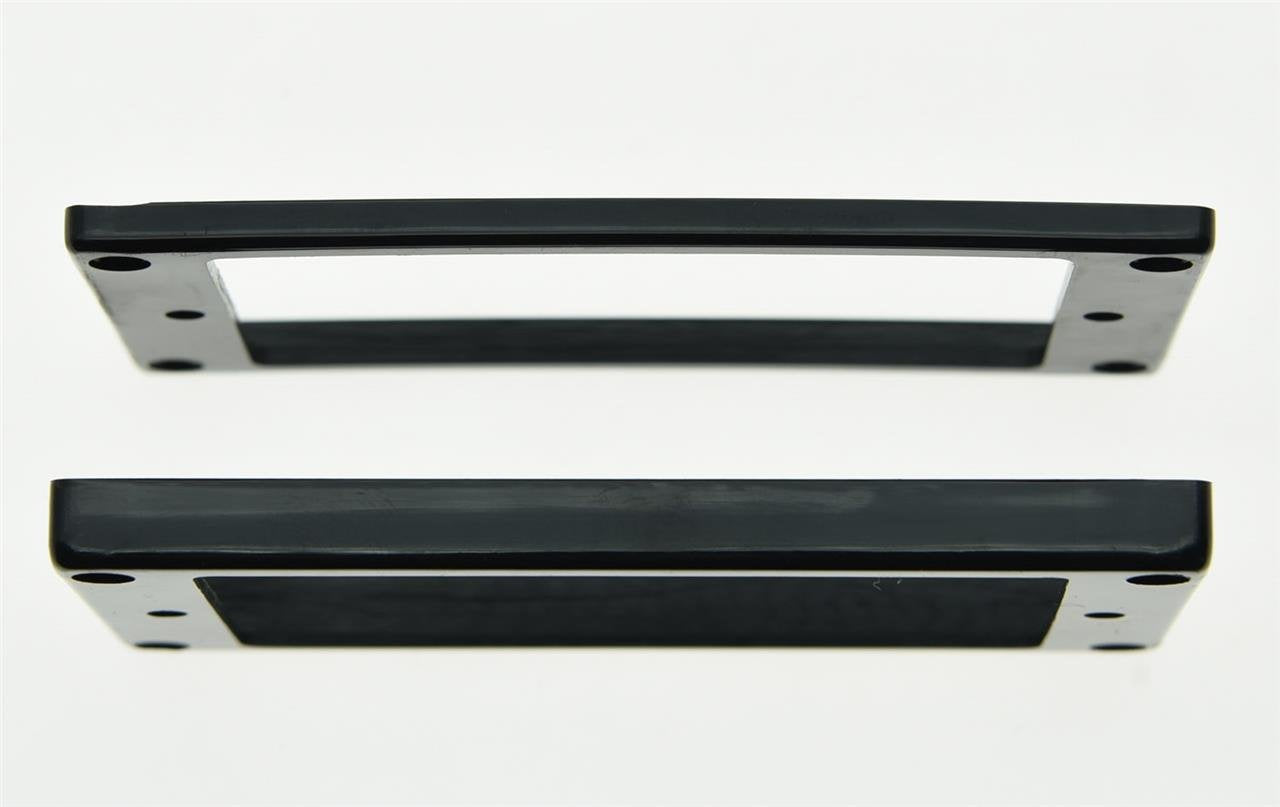 KAISH 2pcs Black Humbucker Pickup Ring Flat Base Bottom Frame for Epiphone LP Guitar