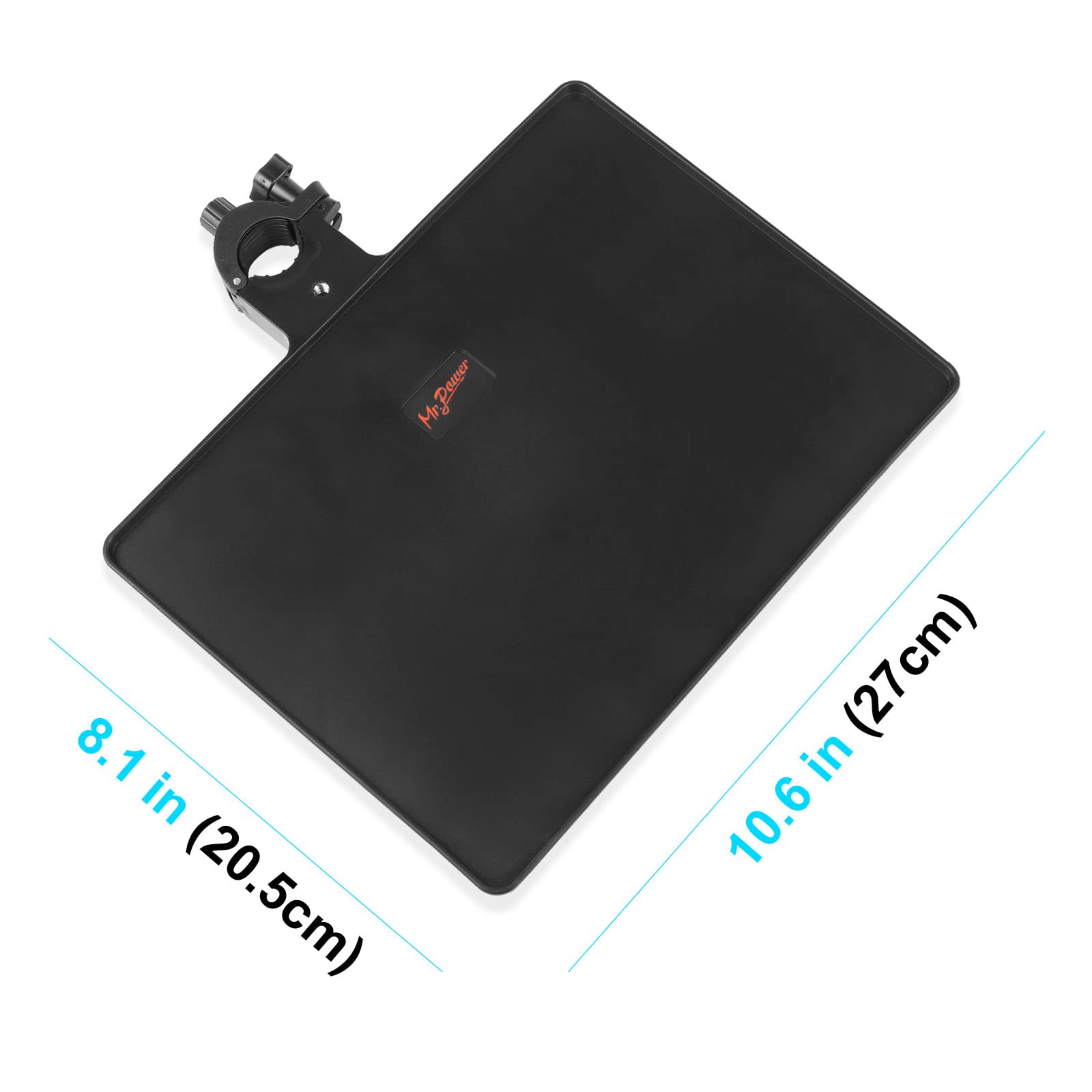 Mr.Power Microphone Stand Plastic Tray with Phone Holder, Mic Stand Clamp-On Rack Tray Holder for Most Mic Stands, for Stage, Li