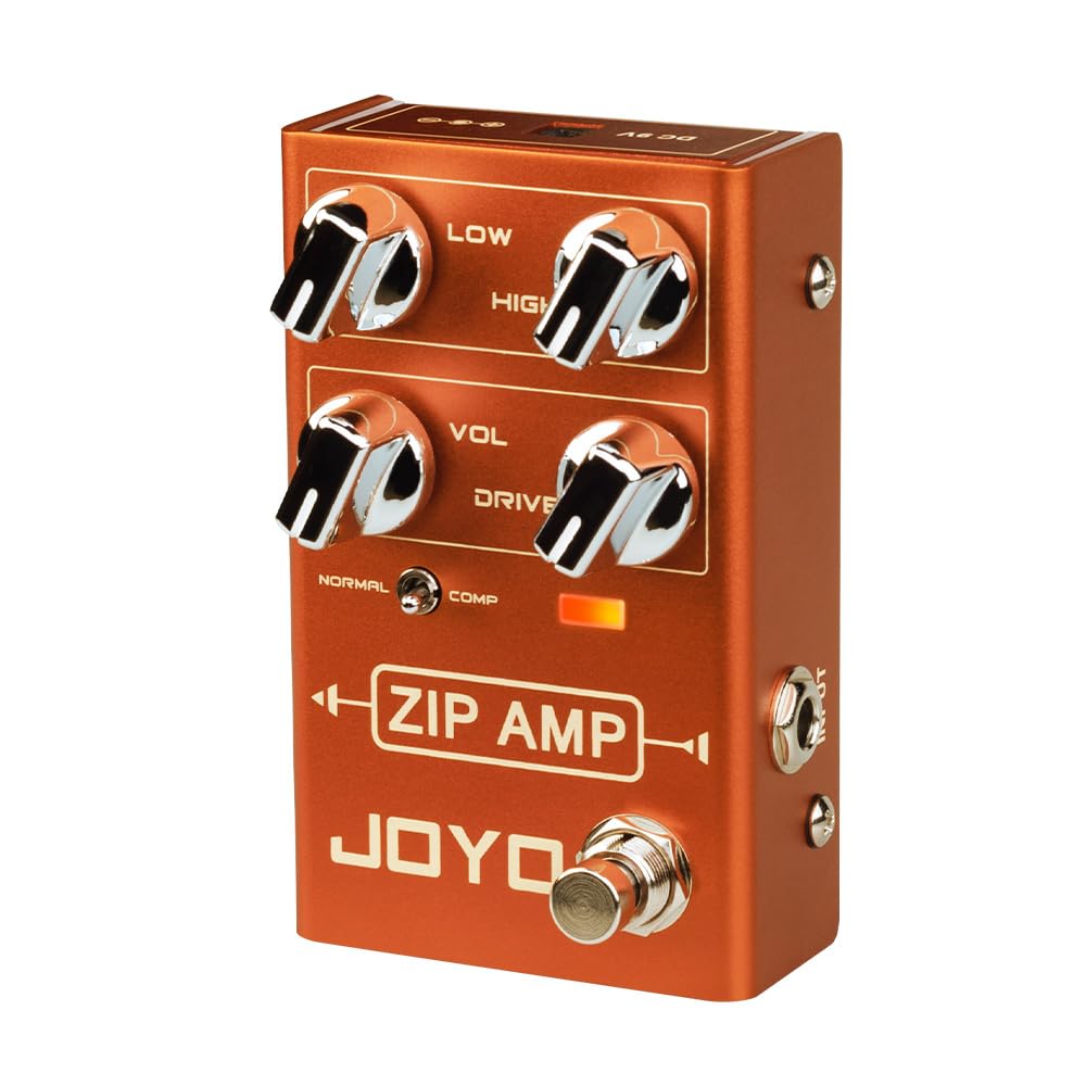 JOYO Overdrive Pedal R Series OD Pedal Rock Compression Tone with Gain COMP for Electric Guitar Effect (ZIP AMP R-04)