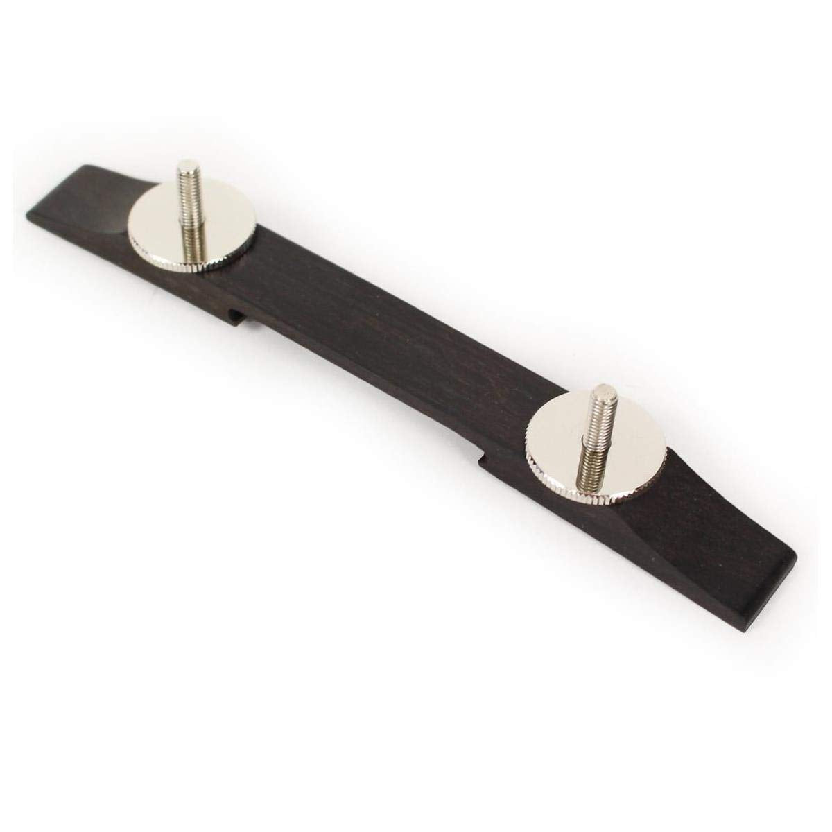 Fender Gretsch Adjustable Bridge Base For Archtop Guitars, Ebony And Nickel