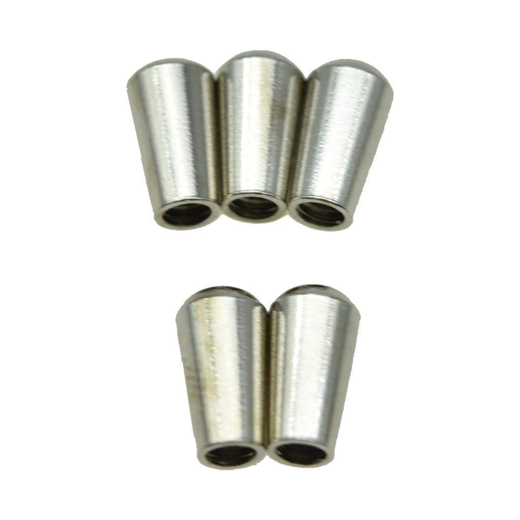 KAISH 5-Pack American Thread SAE 8-32 Metal Guitar 3 Way Toggle Switch Tip Metal Switch Knob Cap for Les Paul with Switchcraft S