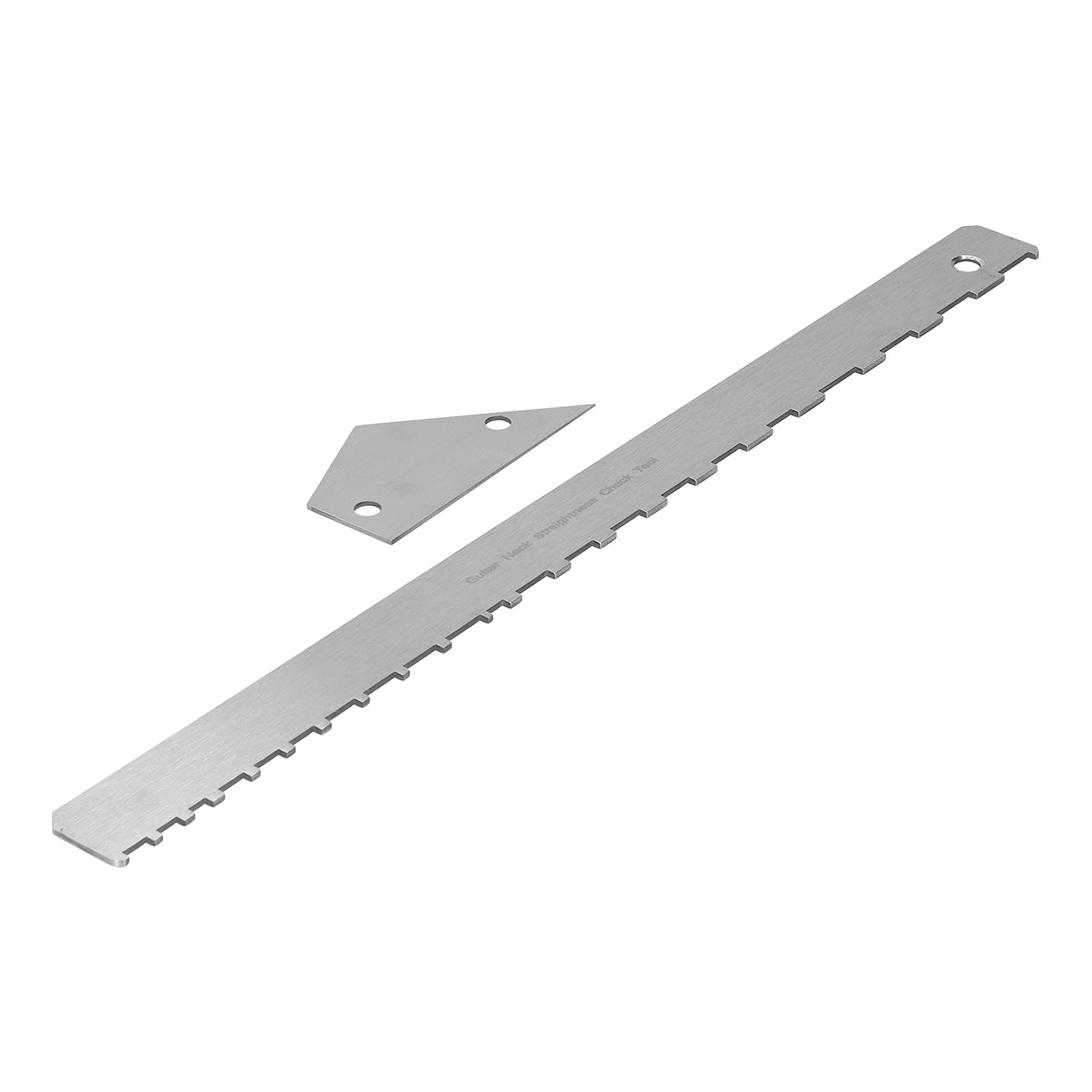 Shopping Spree Luthiers Tool, Stainless Steel Neck Notched Straight Guitar Neck Ruler Set with Rocker String Height Gauge for Gu