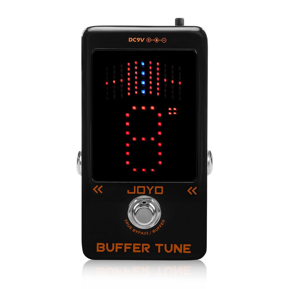 Joyo Buffer Tuner Pedal Built-In Buffer With Accurate Tuning And Led Screen For Electric Bass Guitar Effects (Buffer Tune Jf-19)