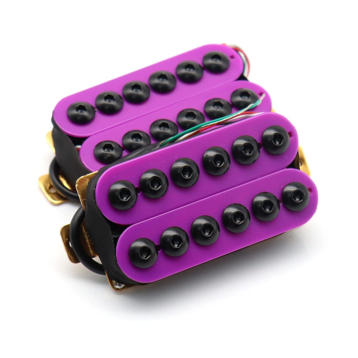 High Output Invader style Guitar Humbucker Pickups Ceramic Magnet Neck and Bridge Pickups For Electric Guitar Parts (Purple)