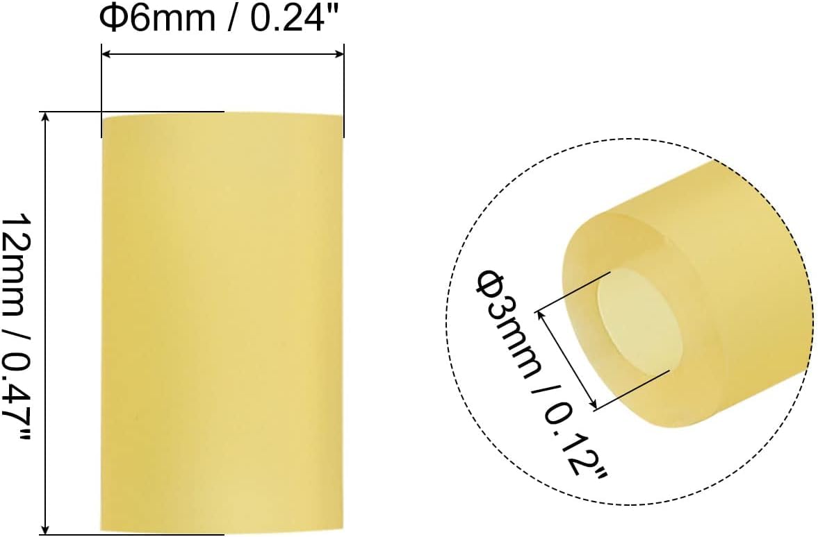 Guyker Guitar Pickup Mounting Rubber Tubing, 3mm Inner Dia. Natural Rubber Tubes Guitar Accessories for Electric Guitar Mounting