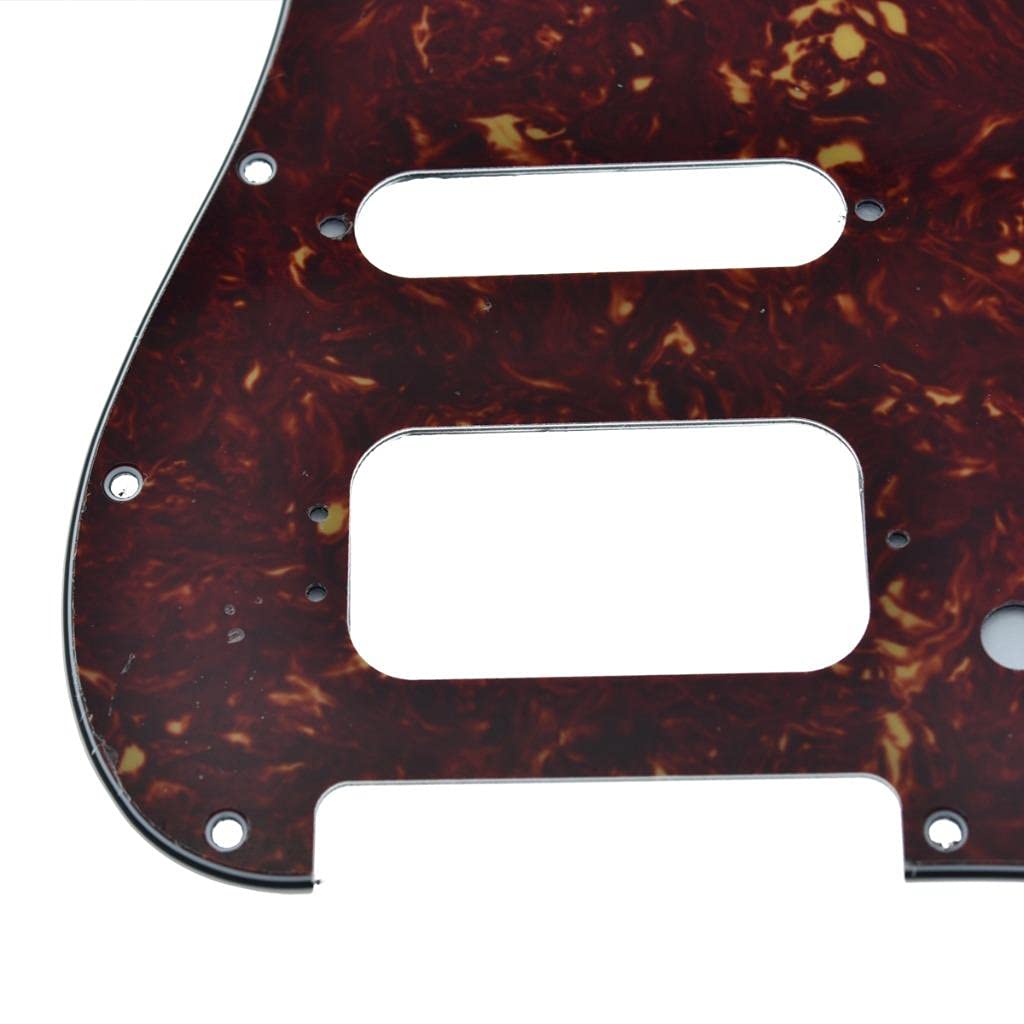 Dopro 11-Hole Strat HSS Guitar Pickguard 3-Screw Humbucking Pickup Mount Fits American Fender Stratocaster Vintage Tortoise