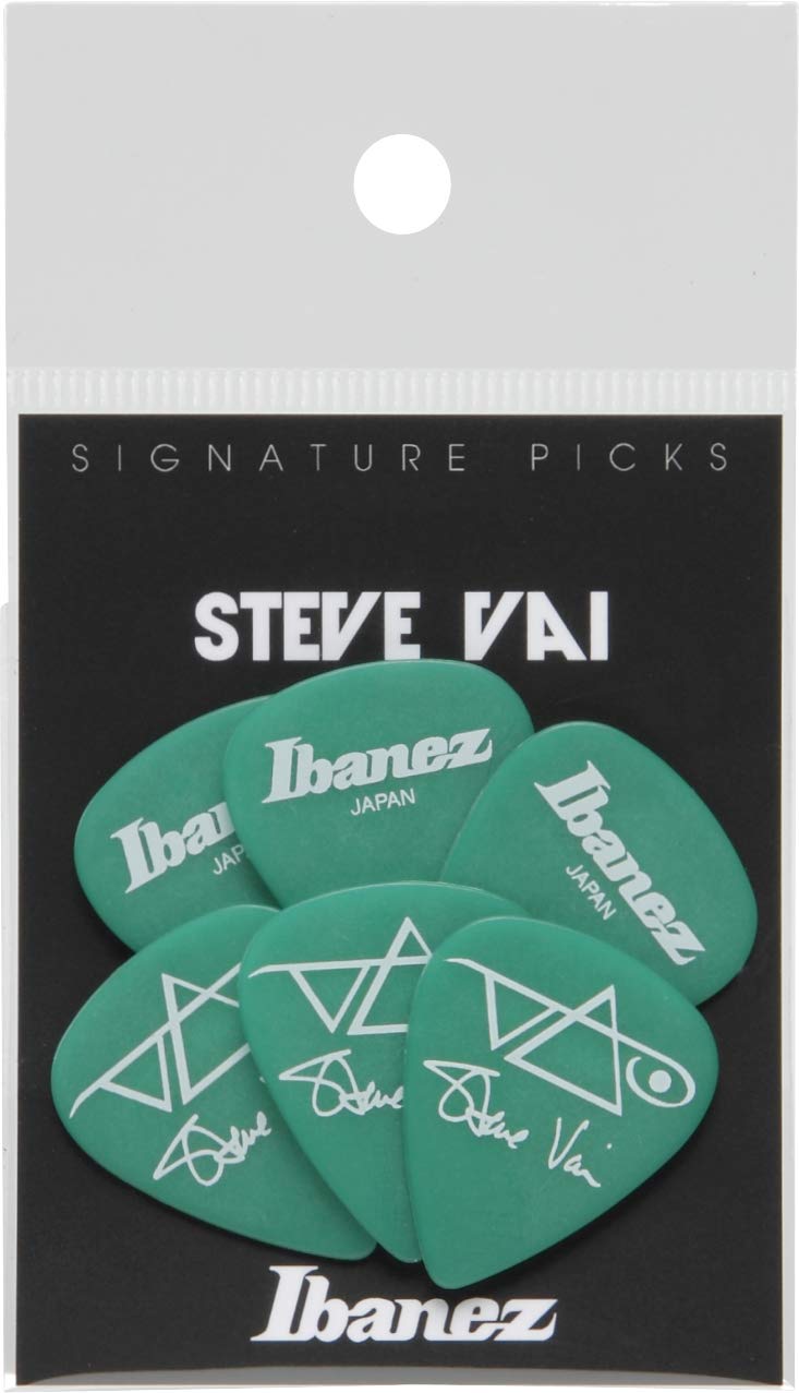 Ibanez B1000SVGR Steve Vai Signature Picks 6 Pack, Green