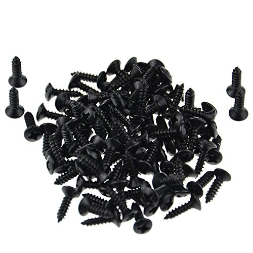 Black Guitar Bass Pickguard Screws For Electric Guitar Pack Of 100