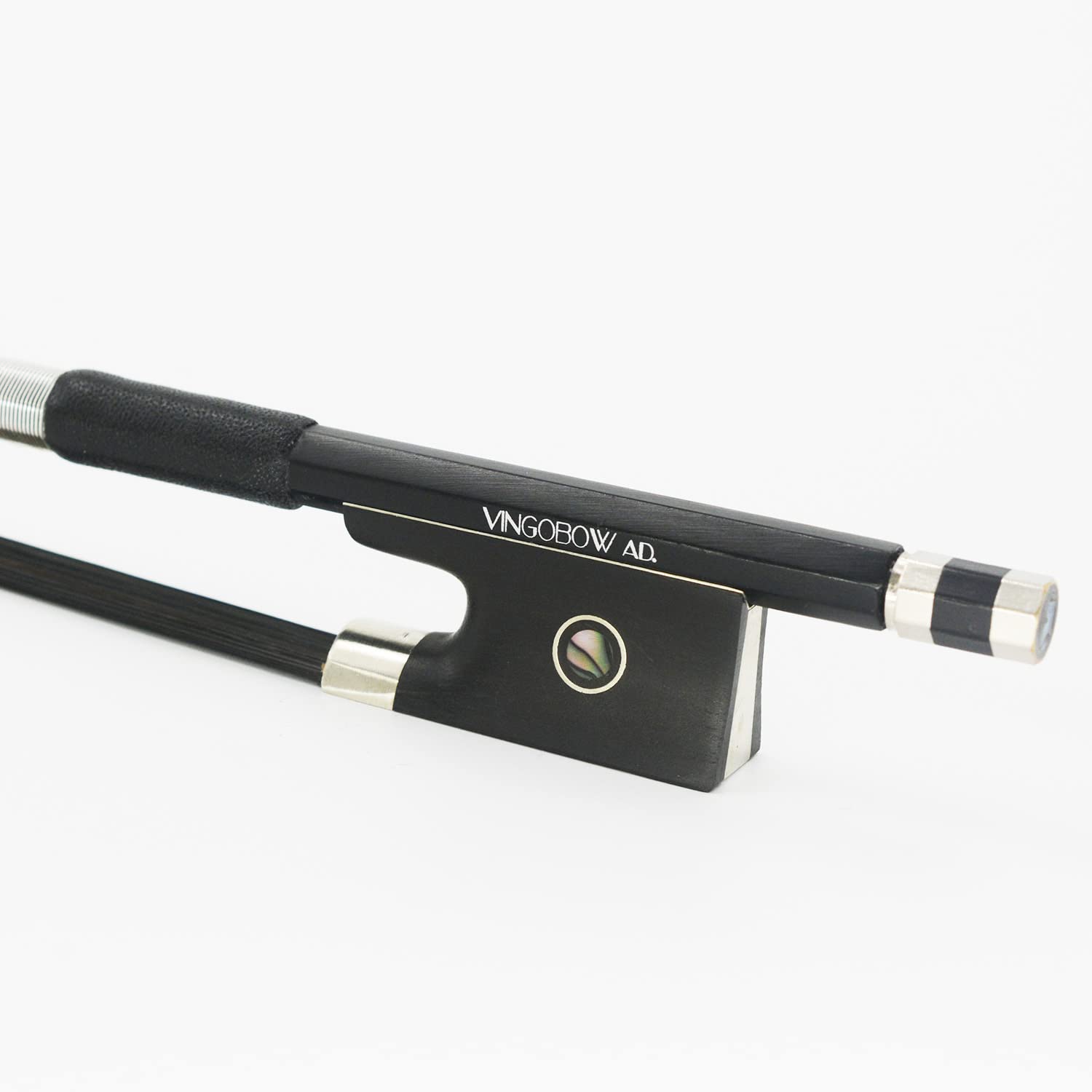 VINGOBOW 4/4 Size Natural Black Mongolia Horse Hair Carbon Fiber Violin Bow