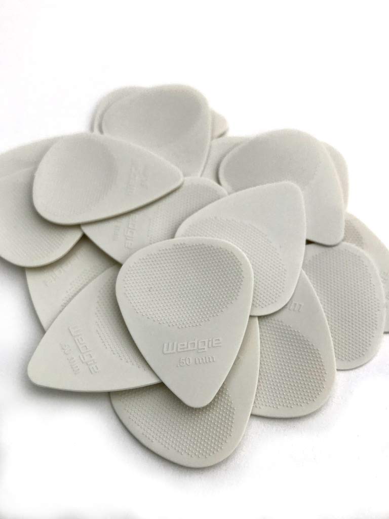 Wedgie WNPP50 Nylon XT Textured Guitar Picks .50mm Cream, 12 Pack