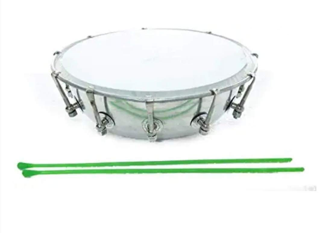 Sm Sai Musical Steel Dhol Tasha Drum With Stick