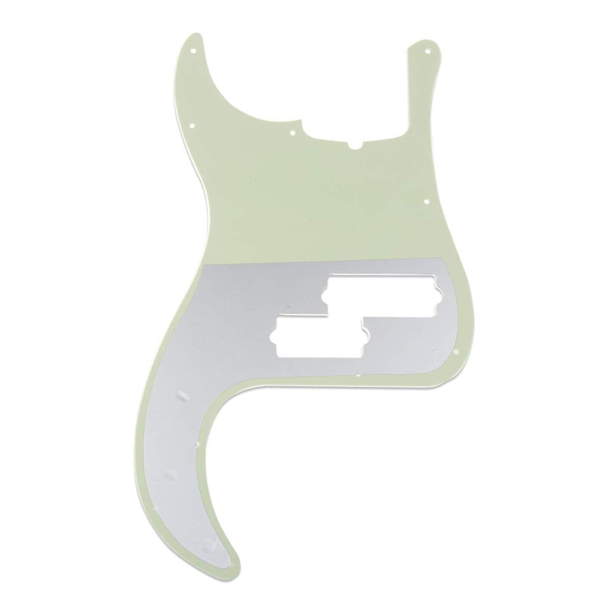 Musiclily Pro 5-String 13-Hole Contemporary P Bass Pickguard for Fender American Precision Bass, 3Ply Mint Green